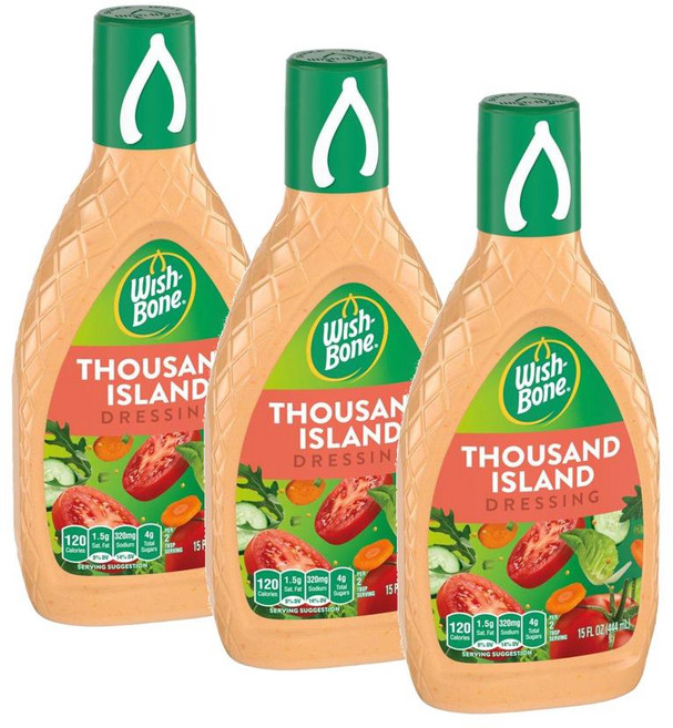 위시본 사우전드 아일랜드 드레싱 Wish-Bone Thousand Island Dressing, 3개, 444ml