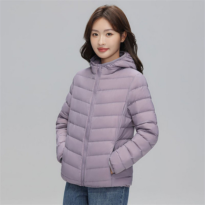 DANGZ 여성 경량 이너 패딩 빅사이즈 후드점퍼 오리털아우터 A03