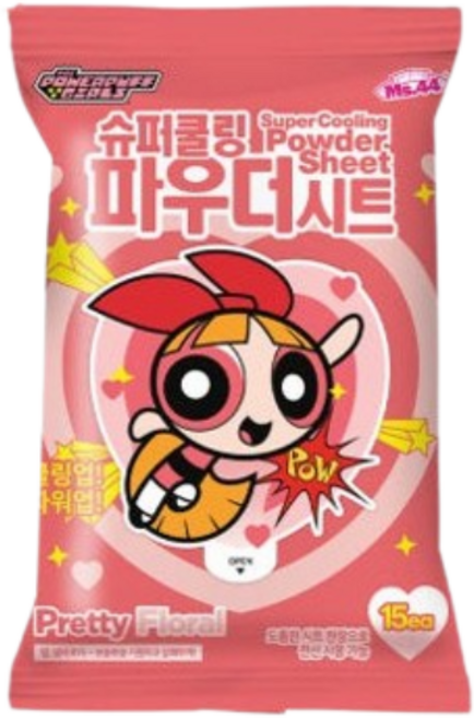MS44 슈퍼 쿨링 파우더 시트 플로럴 15매, 87g, 2개