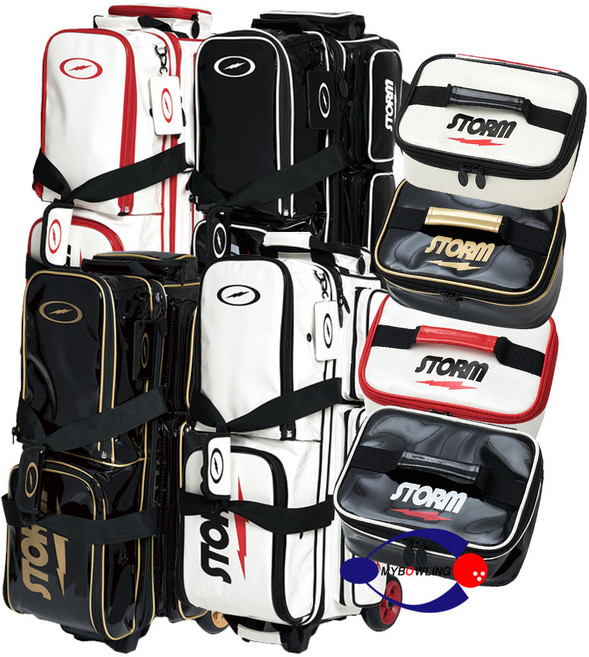 [마이볼링] 스톰 롤링썬더 플러스 3볼롤러백+악세서리백 / 볼링가방 볼링용품, 블랙골드, 1개