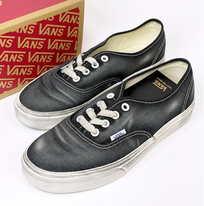 반스 어센틱 블랙 웨이브 워시드 남성 단화 신발 ms0055