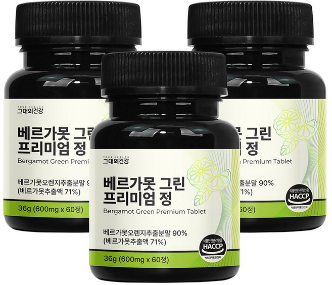 그대의건강 베르가못 그린 프리미엄 정, 3개, 60정