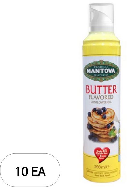 만토바 해바라기 오일 스프레이 버터향, 200ml, 10개