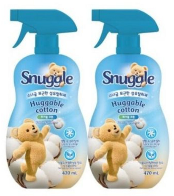 스너글 오리지널 섬유 탈취제 허거블 코튼 470ml x 2개