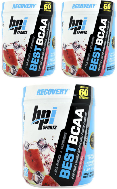 비피아이스포츠 베스트 BCAA 워터멜론 아이스, 3개, 600g