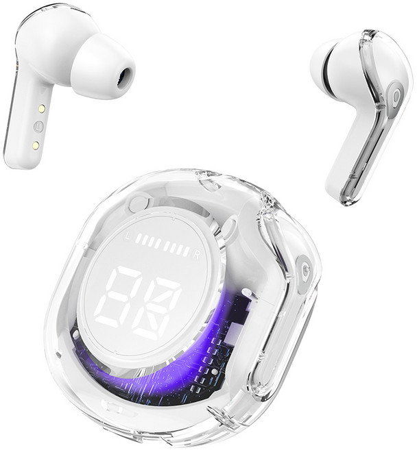 디알고 키즈 LED 블루투스 청력보호 이어폰, 화이트, BT10K