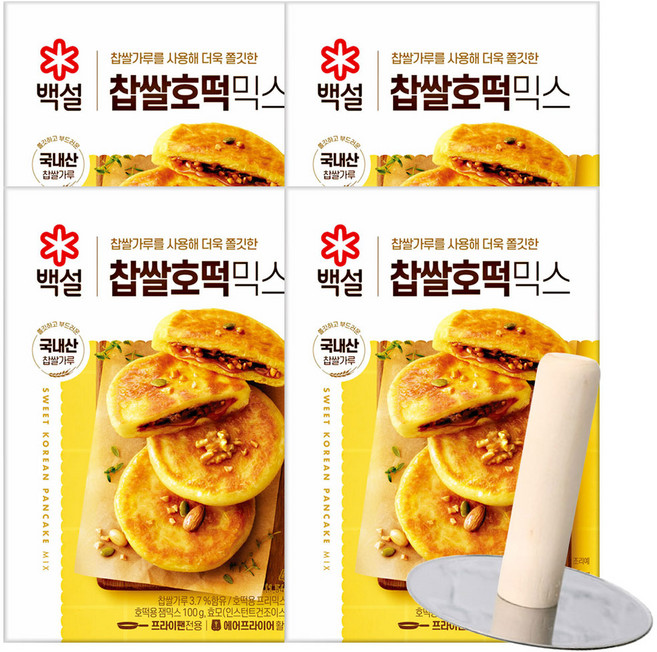 찹쌀호떡믹스400g+(증정)누르개, 4개, 400g