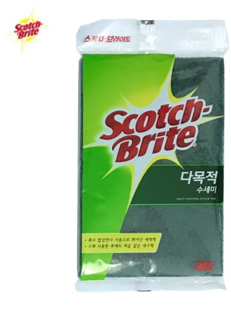 3M 스카치 다목적 수세미 대 AL-345 1개입 / 약 150x230mm 청수세미, 1개