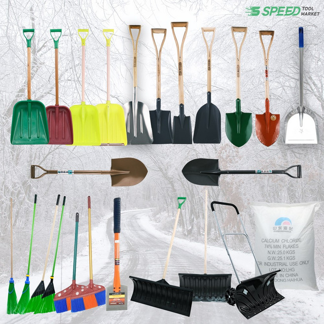 염화칼슘 눈삽 넉가래 눈밀대 도로비 삽 빗자루 빙판 제거기, 눈삽종류, 각삽, 1개