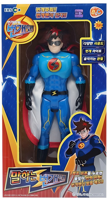 비앤씨 EBS 번개파워 번개맨 말하는 피규어, 1개