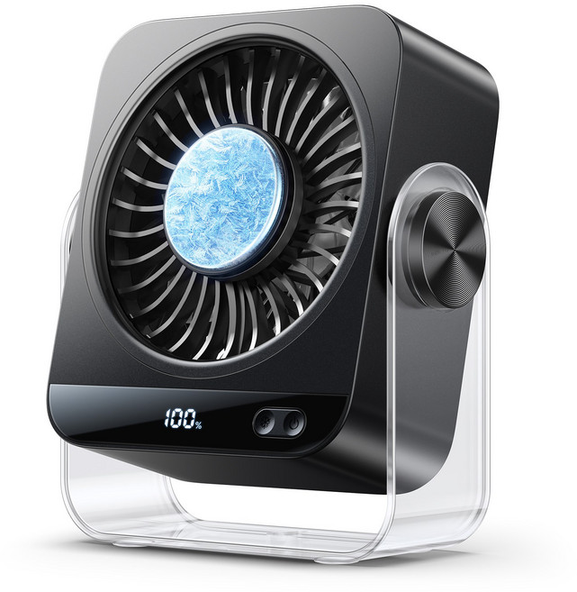 KIMMOO 저소음 BLDC 냉각 벽걸이형 탁상형 선풍기 써큘레이터 199단 3600mAh 대용량 배터리 LED USB-C, 블랙, K818