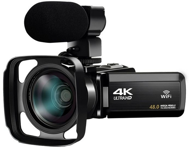 유튜브카메라 방송용 카메라 영상촬영 캠코더 장비 소형 방송 4K, 패키지 1, 패키지 1, 블랙