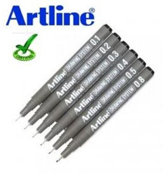 아트라인 멀티라이너 드로잉펜 블랙 낱개 / 옵션선택, 블랙 0.03mm