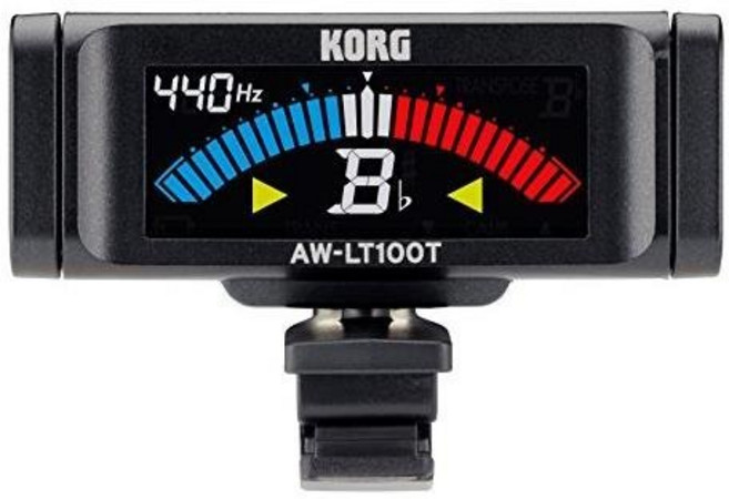 KORG 트럼펫 / 트럼본 용 클립 튜너 AW-LT100T, 1개