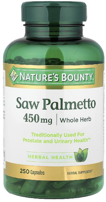 네이처스바운티 쏘팔메토 소팔메토 Saw Palmetto 450mg 250캡슐, 1개, 250정