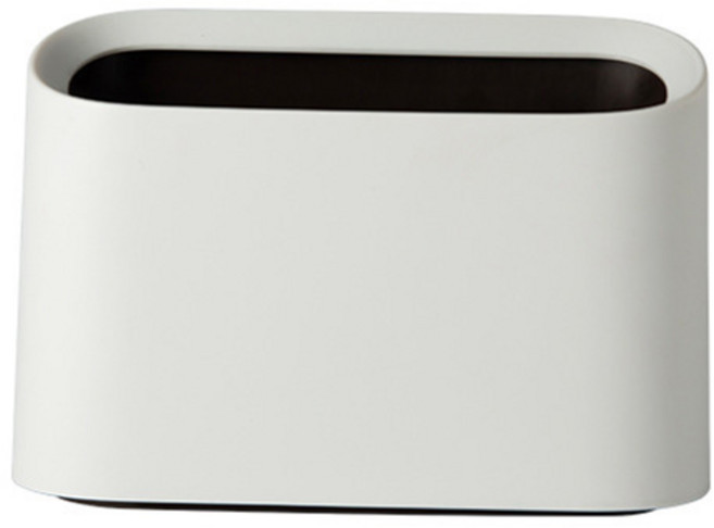 베리구즈 오픈 미니 슬림 모던 쓰레기통 심플 인테리어 휴지통, 화이트, 1개