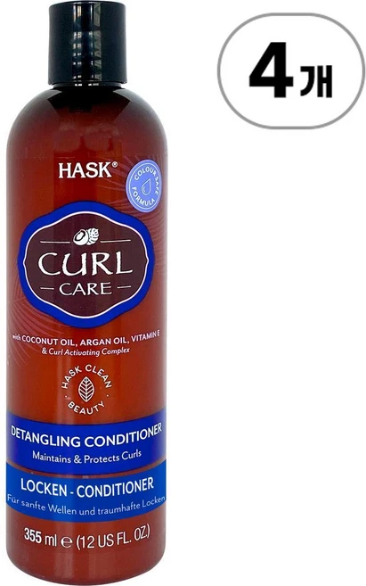 하스크 컬 케어 컨디셔너 HASK Conditioner Curl Care 355ml, 4개 - 쿠팡