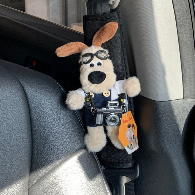 [공식정품] 그로밋 안전벨트 커버 인형 차량용 차꾸미기 안전벨트 쿠션 커버, 1개, 멜빵(네이비)