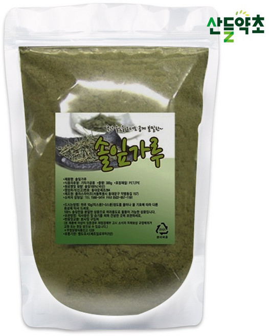 솔잎가루 소나무잎분말 100% 국산 푸른 솔잎으로 분말, 1개, 300g