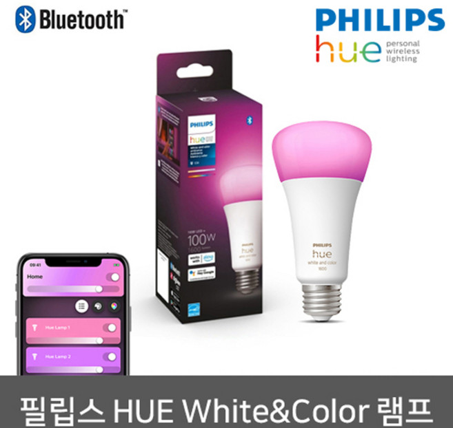 필립스휴 4.0 화이트 앤 컬러 엠비언스 스마트 전구 9W 9290022574, 기타색, 1개
