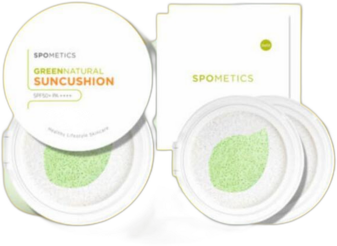 스포메틱스 무기자차 톤업 선 쿠션 팩트 본품1+리필2, 1개, 25g