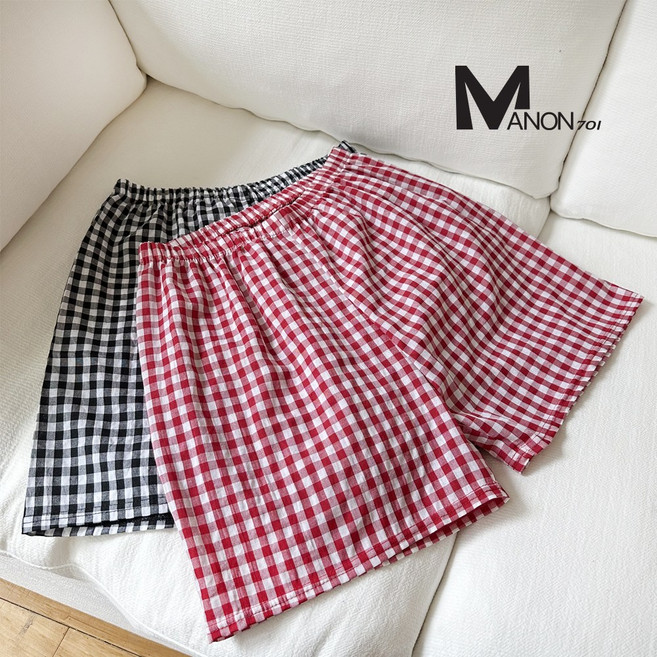 커플 잠옷바지 파자마 면 수면바지 홈웨어 반바지