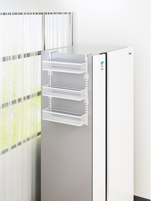 냉장고 옆 수납 걸이 선반 주방 수납, 1개, 화이트