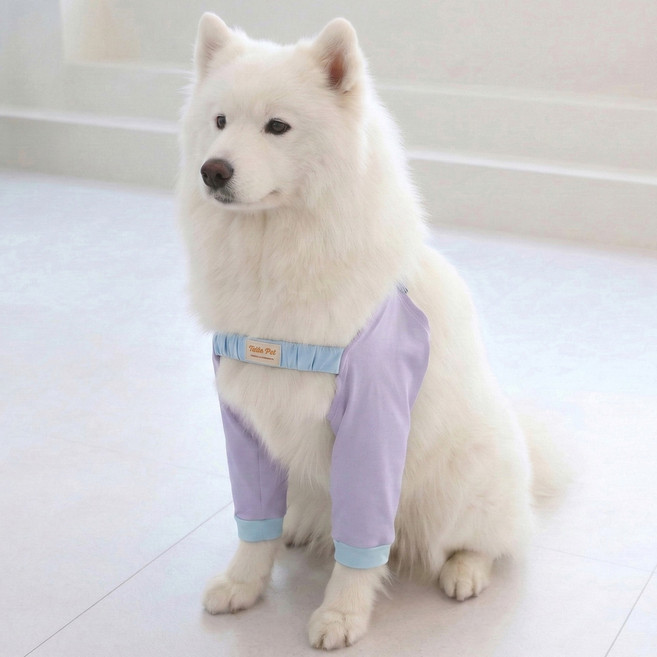 쿨링 에어 아이스 팔꿈치 보호대 양말 중형견 대형견용, 1개, 퍼플