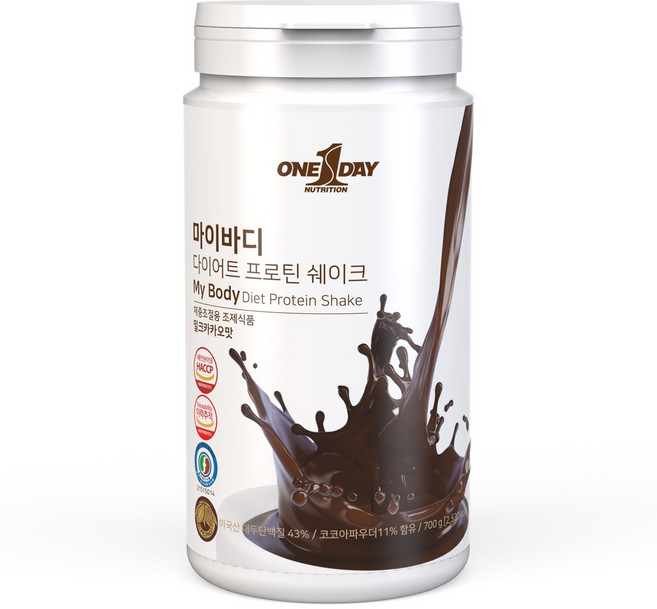 원데이뉴트리션 마이바디 다이어트 프로틴 쉐이크 밀크카카오맛, 700g, 1개