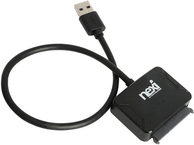 넥시 USB3.0 to SATA3 컨버터 USB허브 NX-U30SC, Black(블랙), 1개