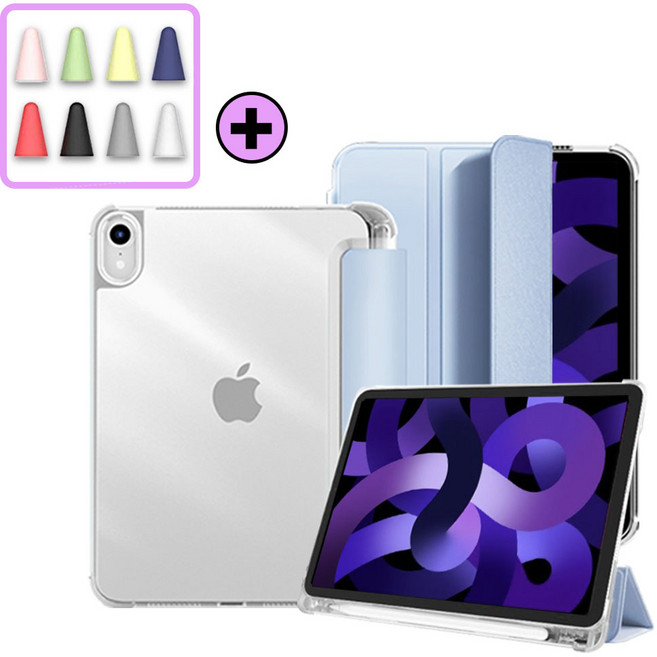 아이패드 에어 프로 미니 호환 1/2/3/4/5/6/7/8/9/10/11세대 애플 펜슬 수납 클리어 케이스 보호 커버 케이스나라, 스카이, 1개