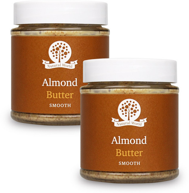 브이플랜 아몬드 버터 스프레드 스무스 영국산 340g 무첨가 저당 잼 시럽, 2개, 170g