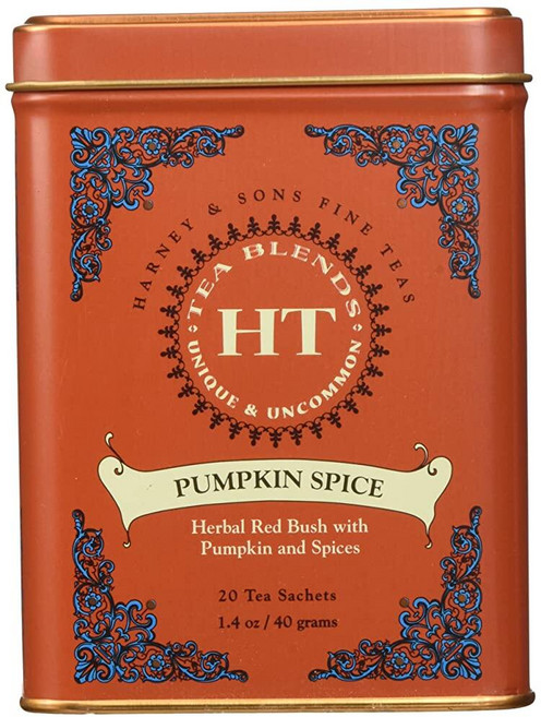 하니앤손스 Pumpkin Spice 루이보스 티 20개입 향 주머니 틴 케이스, 20 Count (Pack of 1), 2g, 1개