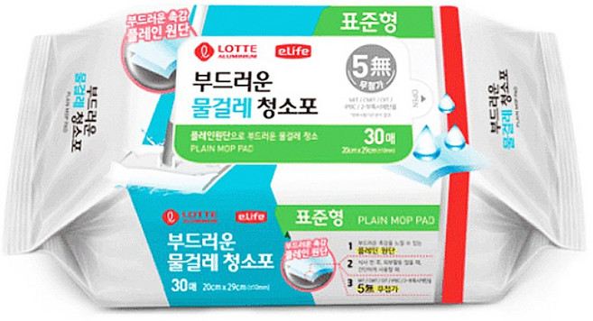 이라이프 부드러운 물걸레청소포 30매 표준, 1개