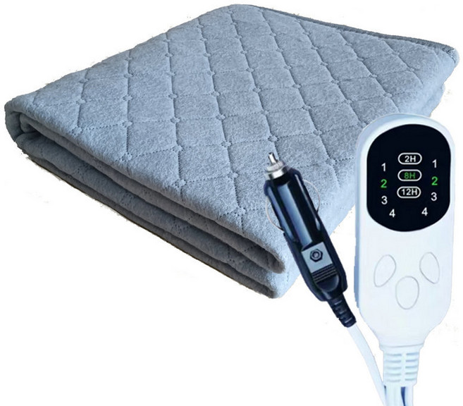 12v 차량용 전기장판 탄소섬유 온열매트 차량용 전기장판 시트 SUV 전기장판, 1개, 그레이150*80CM