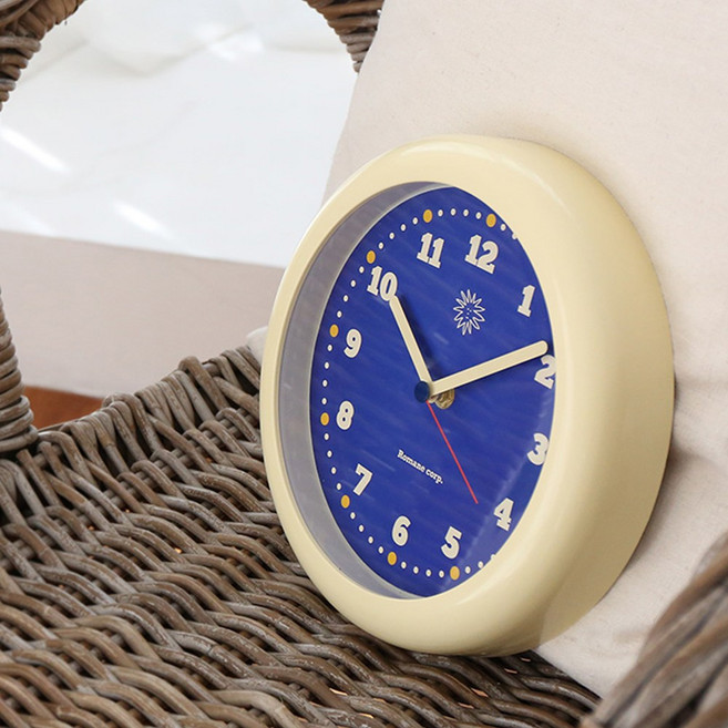 데코앤홈 정품 로마네 크래미 무소음 벽시계, 크래미벽시계(크림)