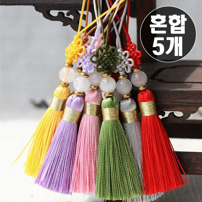아롱결 전통 매듭 노리개 장식 소품 5개