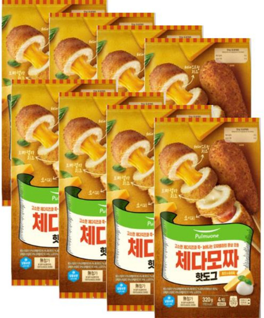 풀무원 체다모짜 핫도그, 320g, 8개