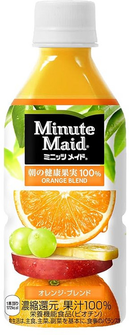코카콜라츠메이드 아침 건강 과실 오렌지 블렌드 과즙 100% 350ml PET × 24개