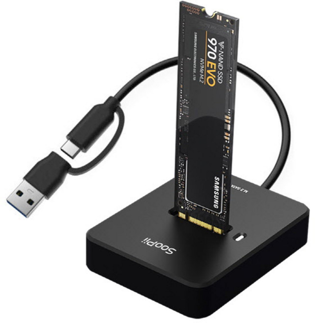 수피 M.2 NVMe SSD Gen2 10G 고속 도킹스테이션 인클로저 외장케이스 방열효과, 1개, SD02A