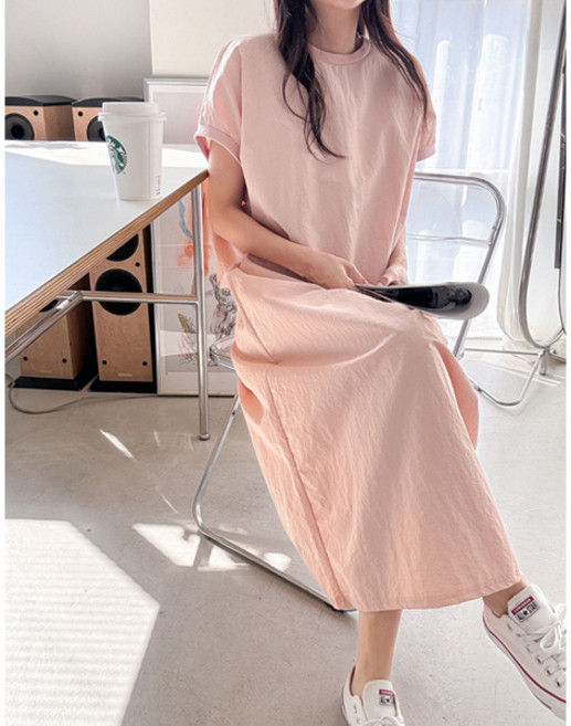 마이쏭 여성 빅사이즈 루즈핏 바스락 윈드아노락롱원피스