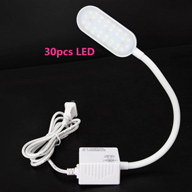 재고가 있습니다. 미국 플러그. 30 Led 재봉틀 램프 자석이 있는 다기능 Fiexible 램프 산업용 조명, [02] European plug