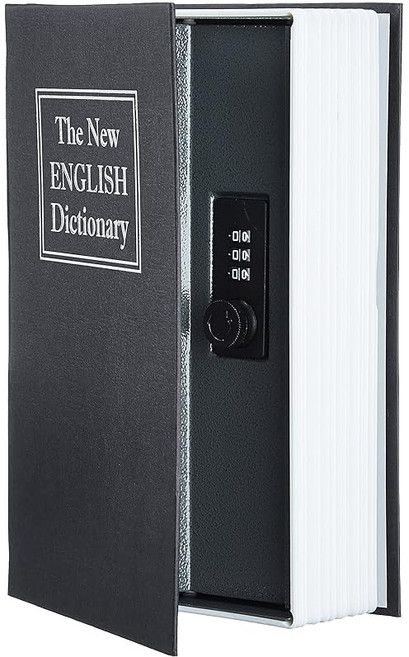 창의적인 사전 모양의 미니 플라스틱 비밀번호 저장 책 금고 숨김 저금통 선물, 07 password-24 15.5 5.5