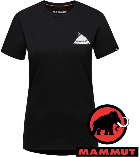 MAMMUT 長毛象 Massone 女短袖圓領T恤 黑 1017-05240