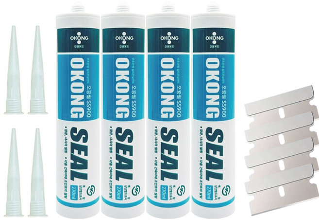 오공 다용도 무초산 실리콘 백색 칼날 세트, 4개