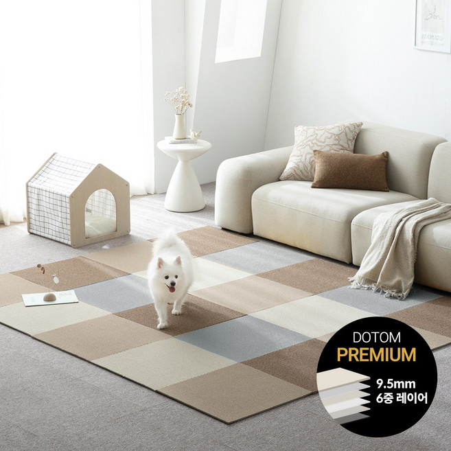 세븐펫 강아지 미끄럼방지 매트 타일 도톰카페트 50x50cm, 세븐펫 강아지 미끄럼방지 매트 타일 도톰카페트 50x5
