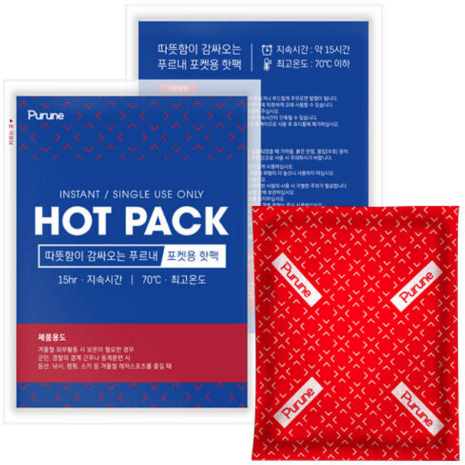 푸르내 프리미엄 핫팩 포켓용 80g, 40개