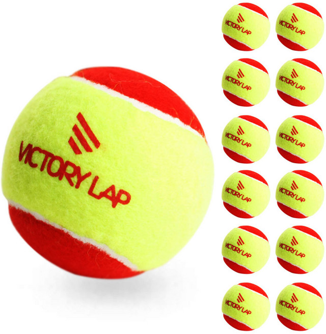 빅토리랩 주니어 테니스공 애플3 레드 무압구 12개입, 레드볼 스테이지3_12개입, 1개