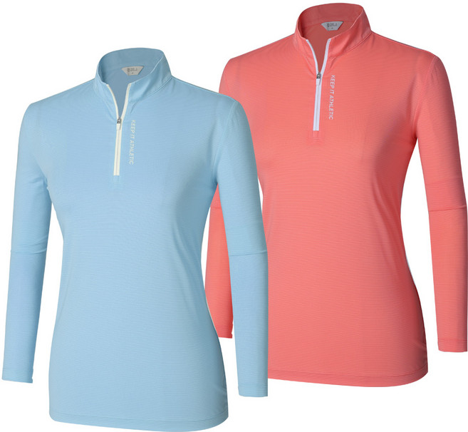 [투엘라] (1+1) 여성 냉감 집업 긴팔 티셔츠_아웃도어 아이스무드