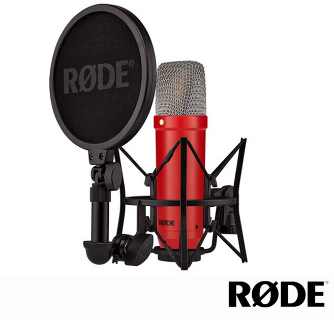 RØDE NT1 第 5 代 電容式麥克風套組 錄音用 含避震架 防噴罩, NT1 紅, 紅, NT1A